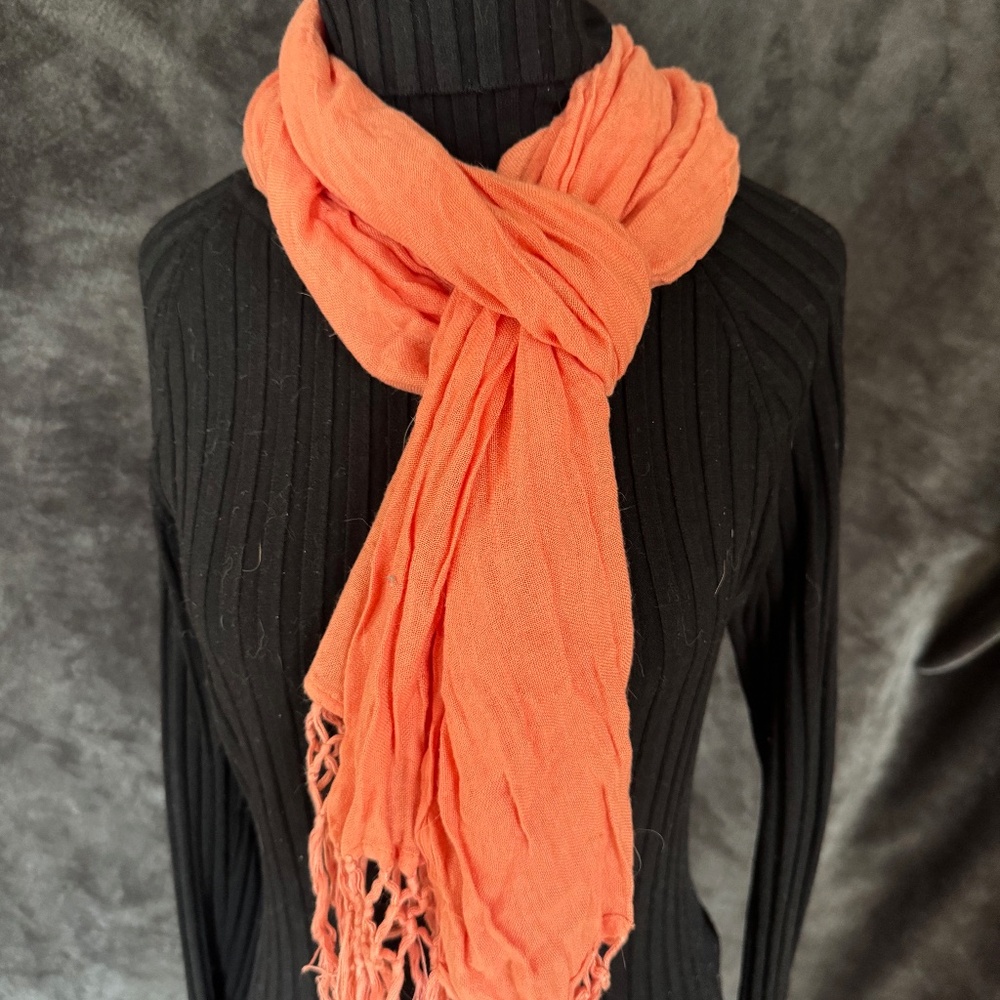 Peach spring scarf